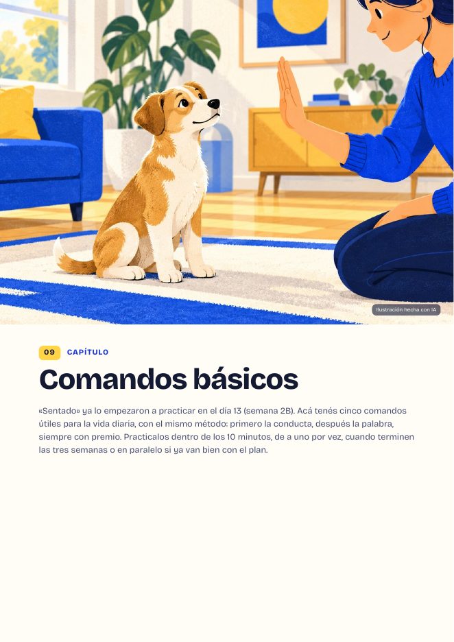 Página: apertura del capítulo de comandos básicos